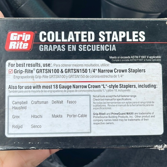 Grip rite, Collated staples/Grapas en secuencia. - Picture 1 of 2